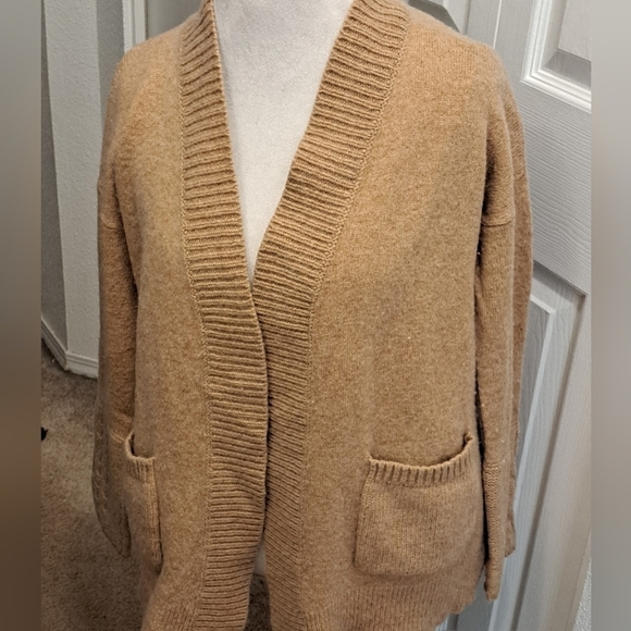 Tahari Yak Wool Blend Open Front Cardigan - Picture 3 of 6
